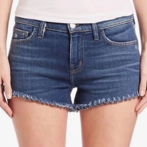 L'AGENCE Zoe Perfect Fit Raw Hem Denim Shorts